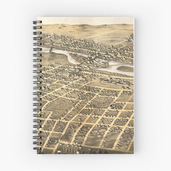 Item preview, Vintage Aurora IL Map (1867) Vintage City of Lights Illinois Atlas designed and sold by BravuraMedia.