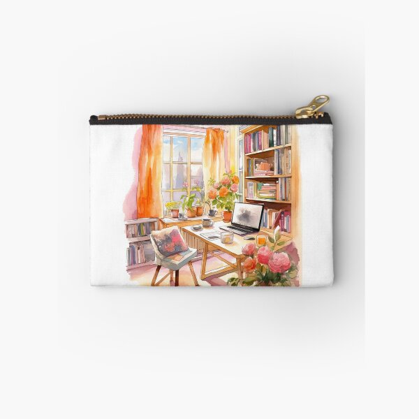 Item preview, Watercolor Cozy Home Office designed and sold by DreamiDreams.