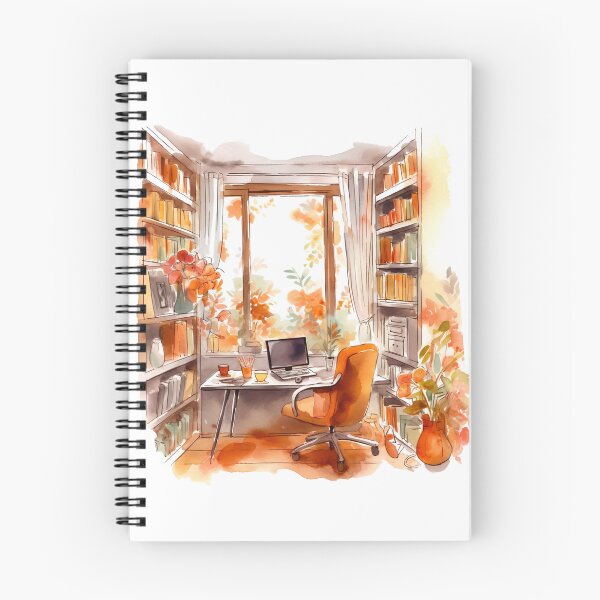 Item preview, Watercolor Cozy Home Office designed and sold by DreamiDreams.
