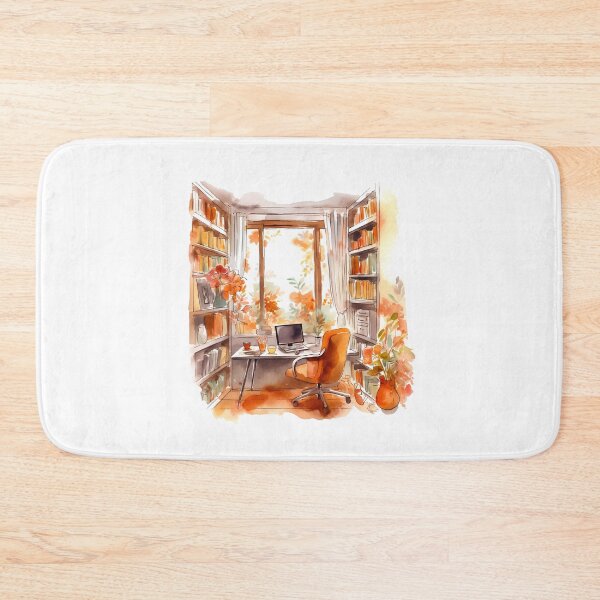 Item preview, Watercolor Cozy Home Office designed and sold by DreamiDreams.