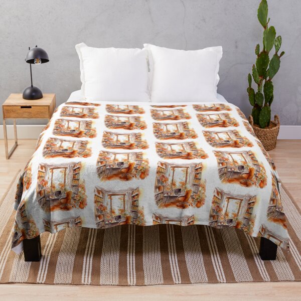 Item preview, Watercolor Cozy Home Office designed and sold by DreamiDreams.