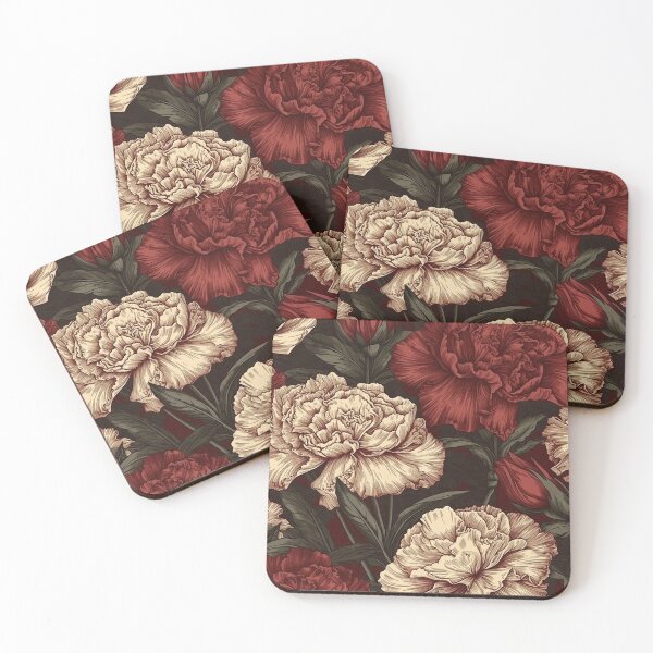Item preview, Crimson and Creme Carnations designed and sold by DWJMEDIAART.