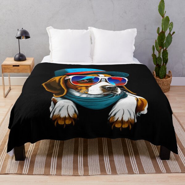 Item preview, Colorful Beagle wearing sunglasses and cap designed and sold by Gerald Waters.