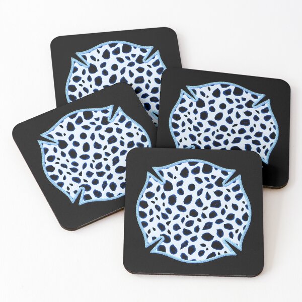 Item preview, Cool Blue Black Embroidered Firefighter Patch Dalmatian Maltese Cross Badge Cute Funny loves fireman slang sayings and quotes designed and sold by Thinline Fire Police EMS.