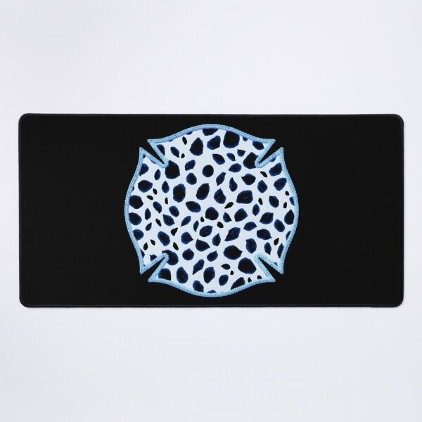 Item preview, Cool Blue Black Embroidered Firefighter Patch Dalmatian Maltese Cross Badge Cute Funny loves fireman slang sayings and quotes designed and sold by Thinline Fire Police EMS.