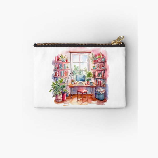 Item preview, Watercolor Cozy Home Office designed and sold by DreamiDreams.