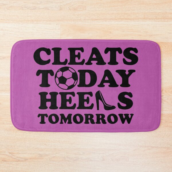 Item preview, Cleats Today Heels Tomorrow Soccer - pink background designed and sold by Louise-Mae.
