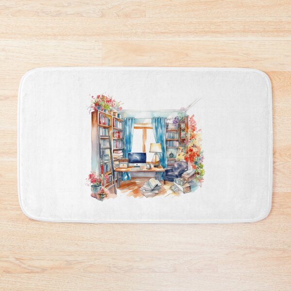 Item preview, Watercolor Cozy Home Office designed and sold by DreamiDreams.