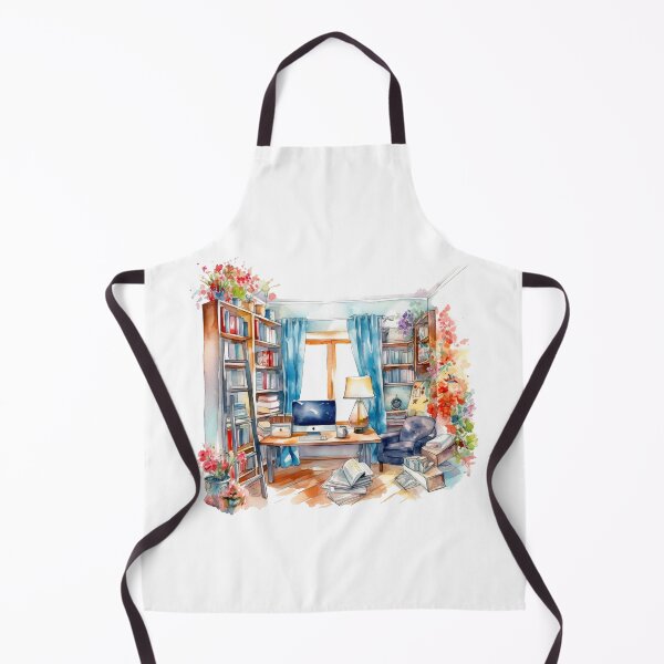 Item preview, Watercolor Cozy Home Office designed and sold by DreamiDreams.