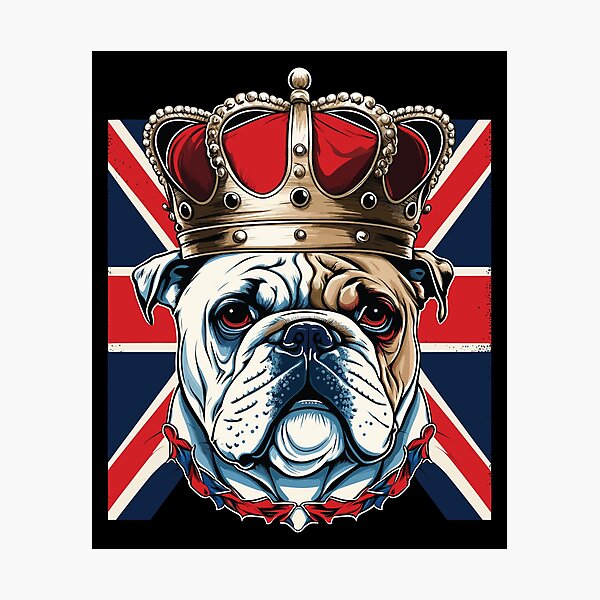 Artikel-Vorschau von Englische Bulldogge, die eine Krone trägt, designt und verkauft von Gerald Waters.