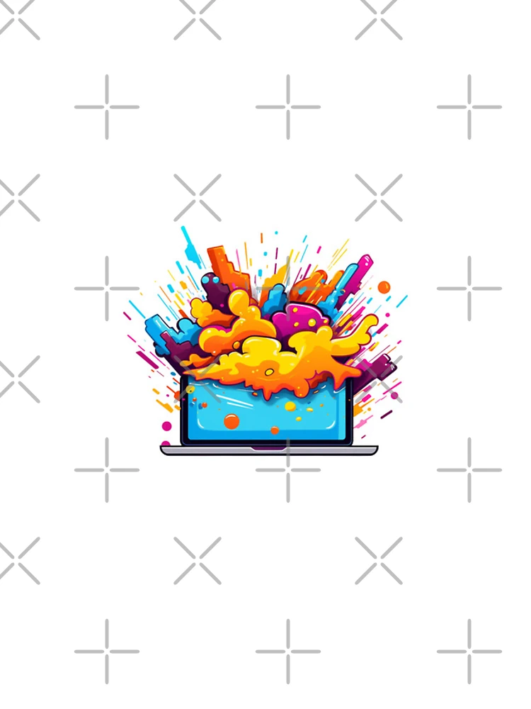Thumbnail 4 of 4, iPhone Case, Colorful Computer Explosion designed and sold by ZefirDesign.