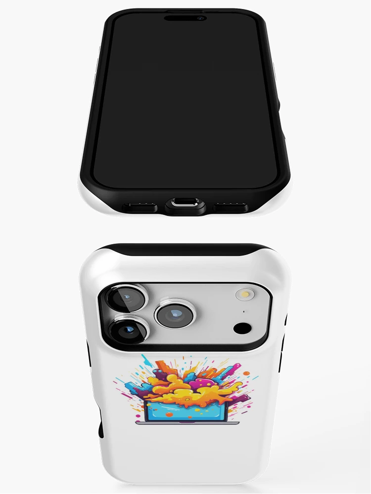 Thumbnail 3 of 4, iPhone Case, Colorful Computer Explosion designed and sold by ZefirDesign.