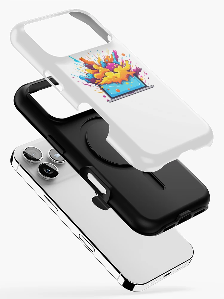Thumbnail 2 of 4, iPhone Case, Colorful Computer Explosion designed and sold by ZefirDesign.