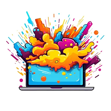 Artwork thumbnail, Colorful Computer Explosion by ZefirDesign