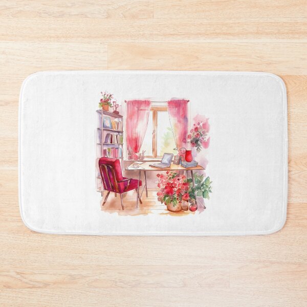 Item preview, Watercolor Cozy Home Office designed and sold by DreamiDreams.