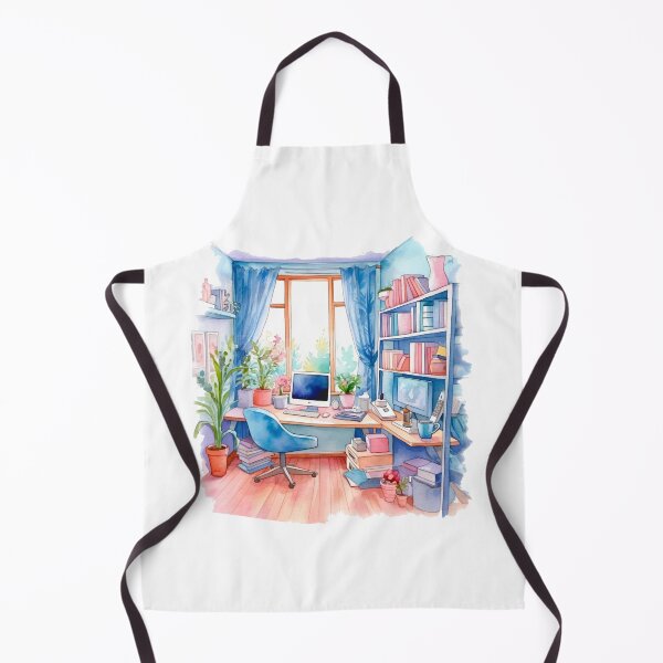 Item preview, Watercolor Cozy Home Office designed and sold by DreamiDreams.