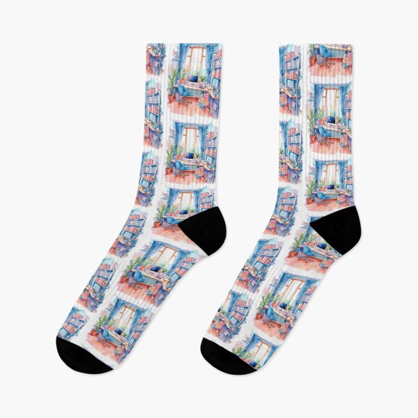 Item preview, Watercolor Cozy Home Office designed and sold by DreamiDreams.
