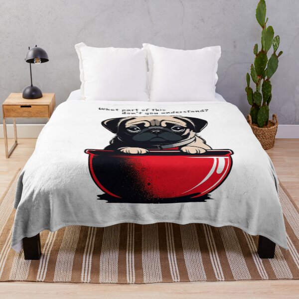 Item preview, Hungry Pug with food bowl designed and sold by Gerald Waters.