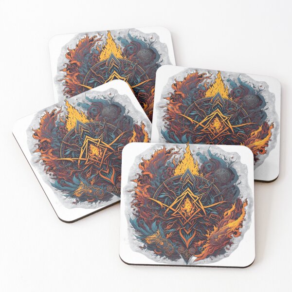 Item preview, fire and water sign designed and sold by NozAkamE.