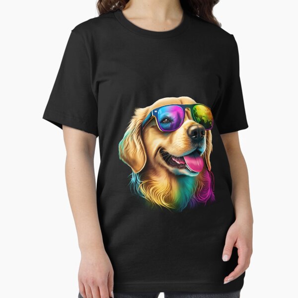 Item preview, Tragende Sonnenbrilleillustration des bunten Golden Retriever designed and sold by Gerald Waters.