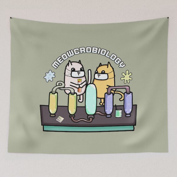 Item preview, Meowcrobiology - Cat Biology Pun designed and sold by ViewerEqualsPhoton.
