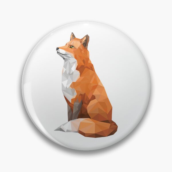 Item preview, Geometric Fox Lovely Cute Animal Polygonal Shape Orange designed and sold by foxynatic.