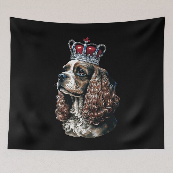 Item preview, Cavalier King Charles Spaniel dog wearing a crown designed and sold by Gerald Waters.