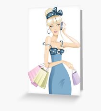 Fashion girl Greeting Card