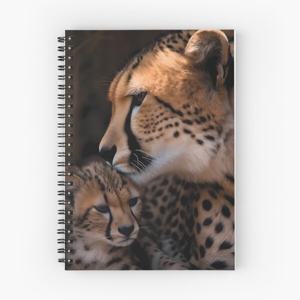 Item preview, Motherly Love in the Wild: A Cheetah Mom and Her Cub designed and sold by EmeraldeaArt.