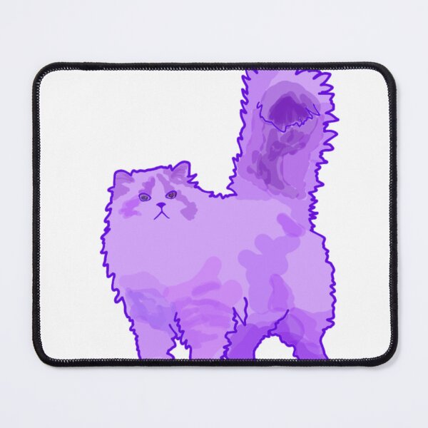 Item preview, Purple fluffy chonky cat miaw designed and sold by Rohza-Doodles.