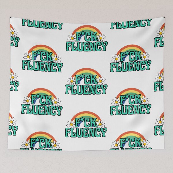 Item preview, Fuck Fluency Censored (rainbow) designed and sold by NicoleSLP.