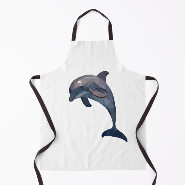 Item preview, Geometric Dolphin Lovely Cute Animal Polygonal Shape Dark Blue Navy Marine Life designed and sold by foxynatic.