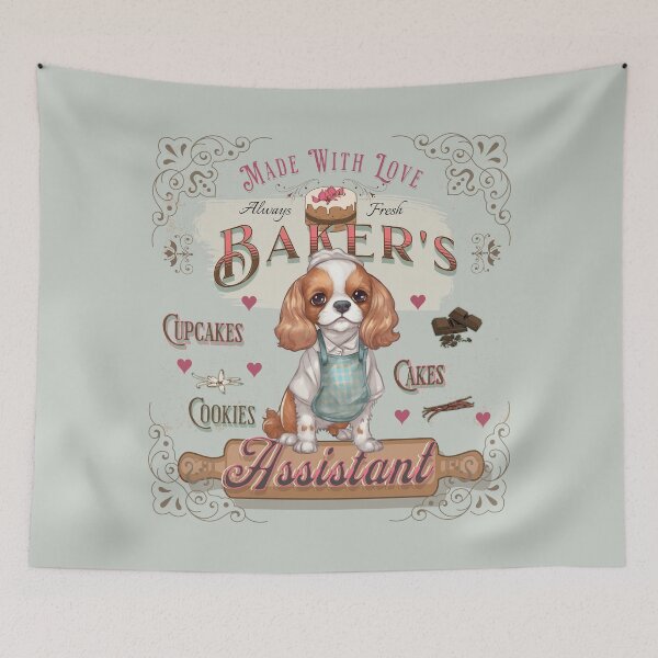 Item preview, Dog Cavalier King Charles Spaniel Baker's Assistant - Baking Buddy designed and sold by PositiveIdeas.
