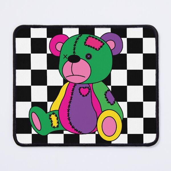 Item preview, Creepy Cute Teddy Bear On Checkers designed and sold by ColorZoo.