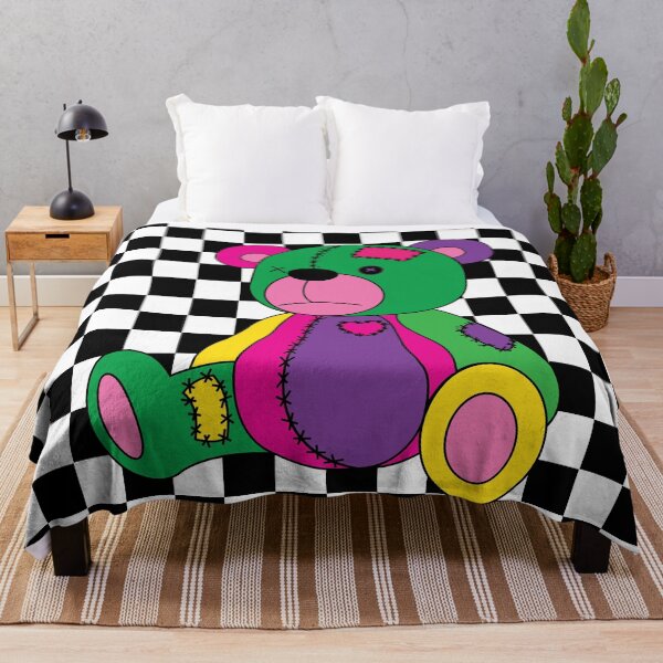 Item preview, Creepy Cute Teddy Bear On Checkers designed and sold by ColorZoo.