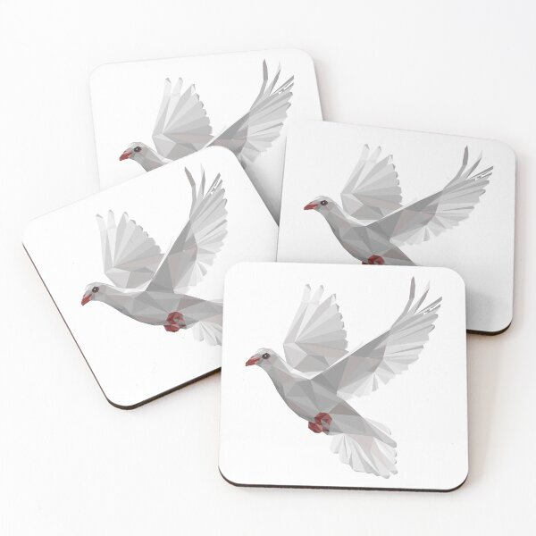Item preview, Geometric White Dove Lovely Cute Animal Polygonal Shape Love designed and sold by foxynatic.