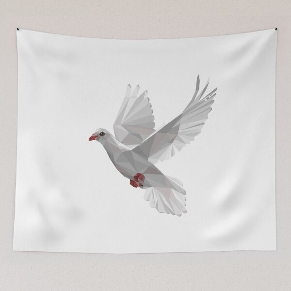 Item preview, Geometric White Dove Lovely Cute Animal Polygonal Shape Love designed and sold by foxynatic.