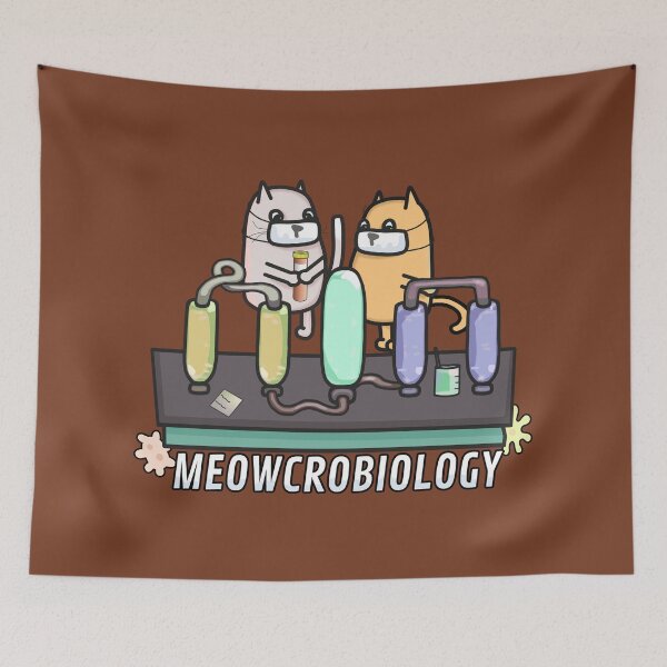 Item preview, Meowcrobiology - Cat Biology Pun designed and sold by ViewerEqualsPhoton.
