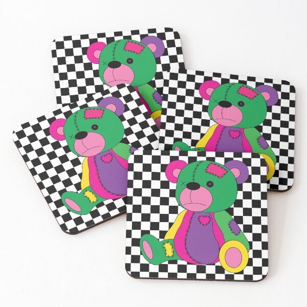 Item preview, Creepy Cute Teddy Bear On Checkers designed and sold by ColorZoo.