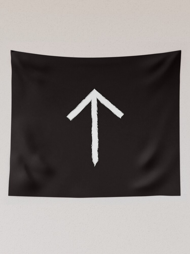 Viking Style Tapestry Tiwaz Rune Raven Tattoo for Wall Décor - Bluefink