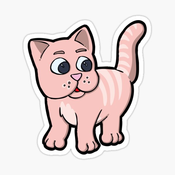 Chat tigré rose Sticker
