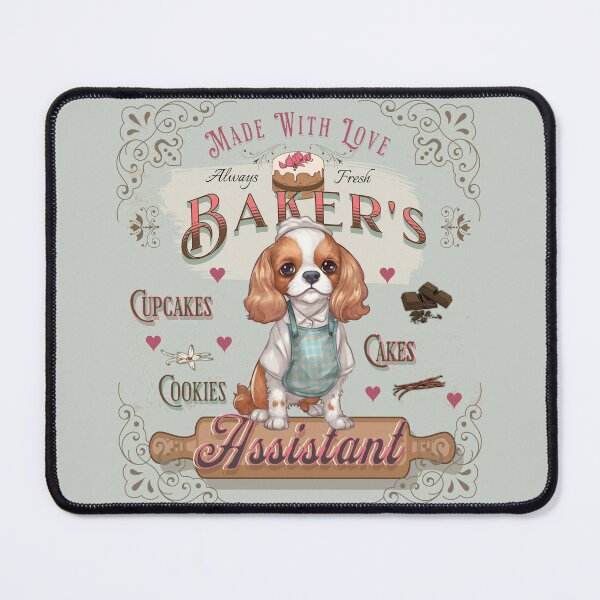 Item preview, Dog Cavalier King Charles Spaniel Baker's Assistant - Baking Buddy designed and sold by PositiveIdeas.