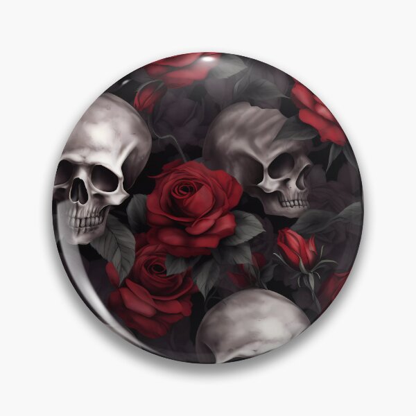 Item preview, Skulls and Red Roses designed and sold by Michele Bergh.