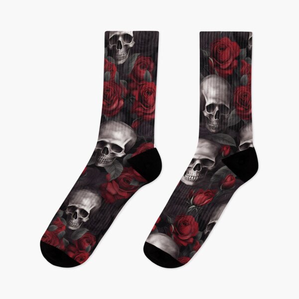 Item preview, Skulls and Red Roses designed and sold by Michele Bergh.