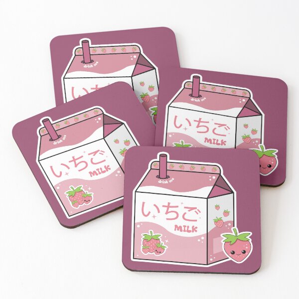 Artikelvorschau, Kawaii Erdbeermilch entworfen und verkauft von sasyall.