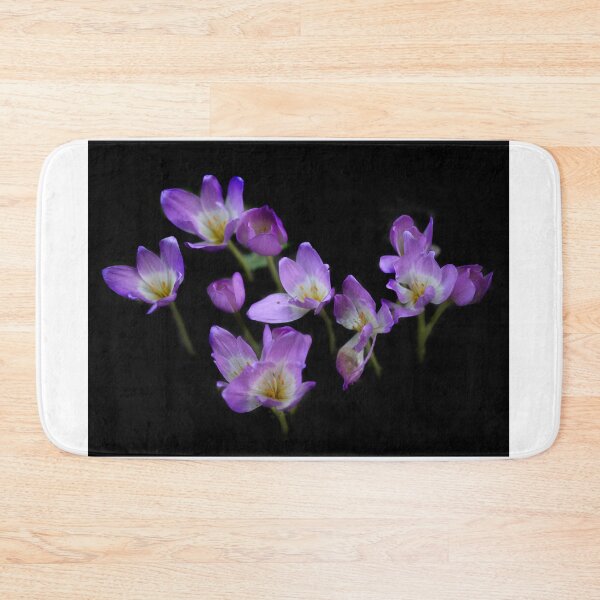 Item preview, Violet flowers on black background designed and sold by olena2552.