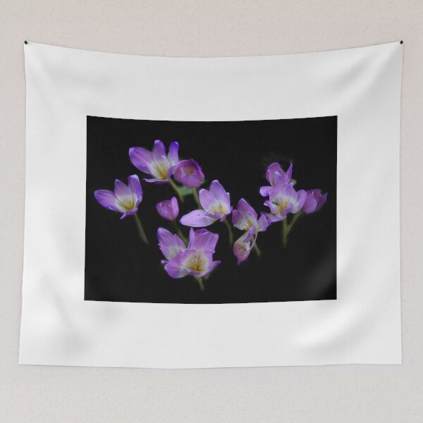 Item preview, Violet flowers on black background designed and sold by olena2552.