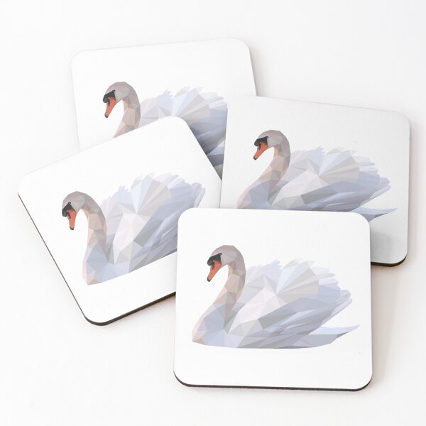 Item preview, Geometric Swan Lovely Cute Animal Polygonal Shape Love designed and sold by foxynatic.