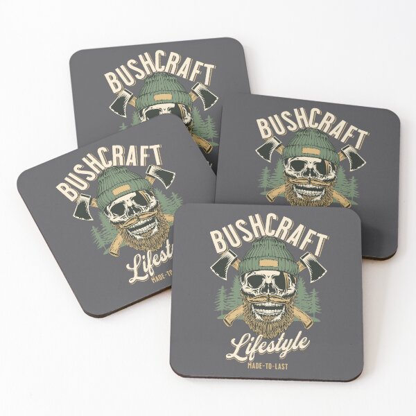 Item preview, Bushcraft Lifestyle, Bearded Skull, Double Axes, Woods, Cabin, Homestead designed and sold by DansCookout.