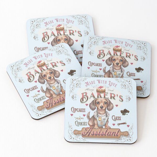 Item preview, Dog dachshund Baker's Assistant - Baking Buddy designed and sold by PositiveIdeas.